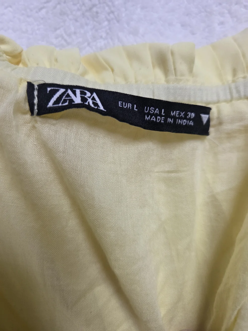 Zara Pleated Halter Dress in Pale Yellow - Picture 6 of 9